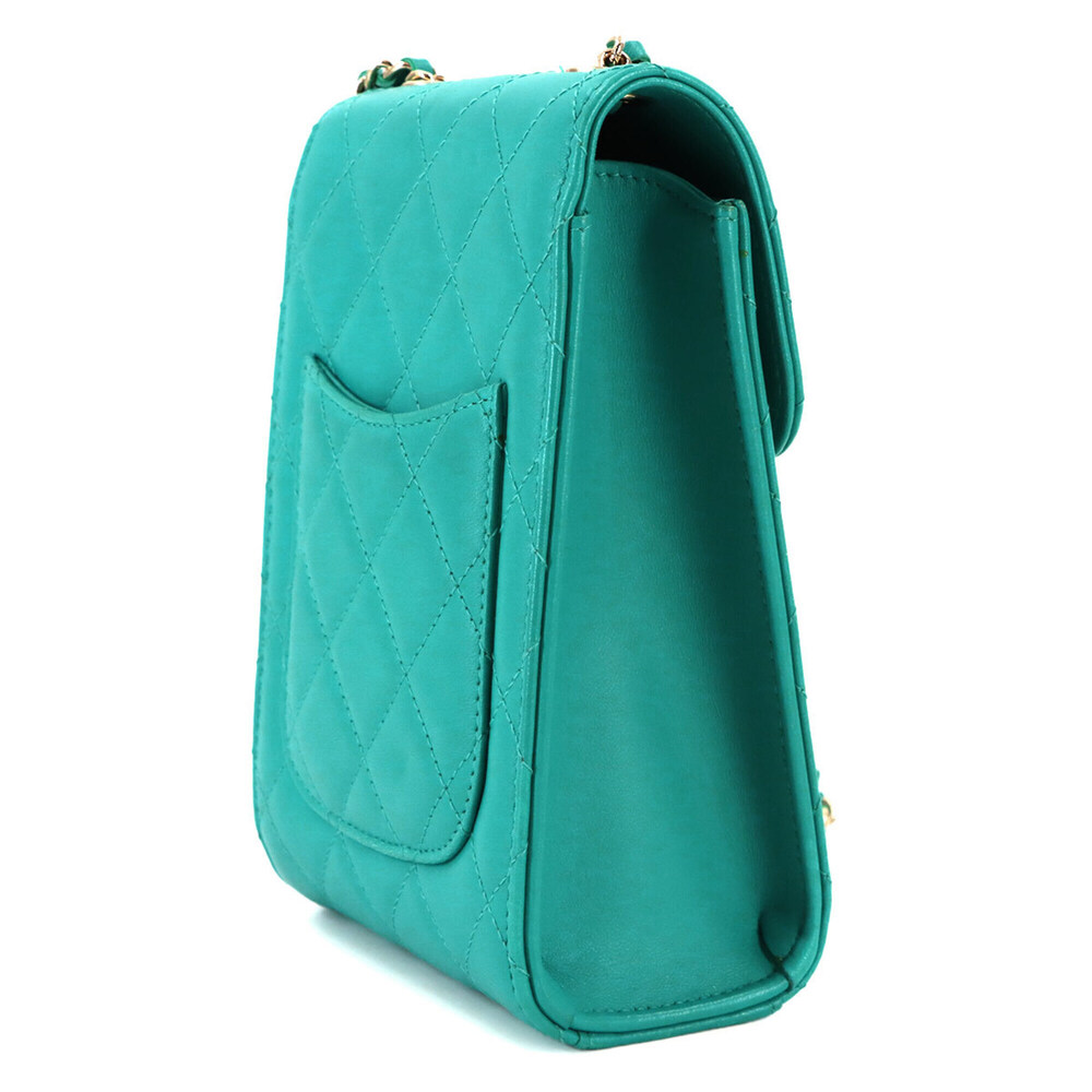 CHANEL Green Leather Shoulder Bag - Picture 4 of 10
